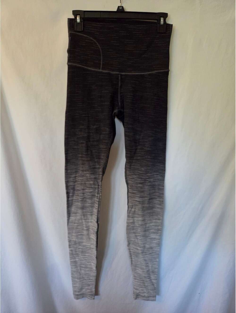 Lululemon Black Gray Ombre Space Dye Leggings High Rise 29" Inseam Athleisure